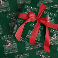 Deck The Courts With Serves And Volleys Wrapping Paper Roll Funny Tennis Ugly Christmas - Wonder Print Shop