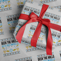 Deck The Halls With Matzo Balls Wrapping Paper Roll Funny Ugly Jewish Holiday Gift - Wonder Print Shop