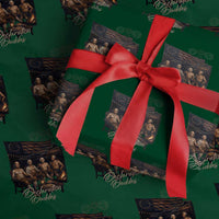 Declaration Daddies Campfire Gathering Graphic Wrapping Paper Roll Shirtless Founding Fathers Patriotic Summer 4th of July Celebration