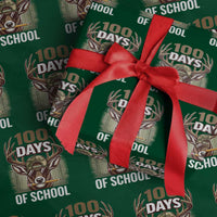 Deer 100 Days Of School Wrapping Paper Roll Camo Bucked 100 Days Smarter