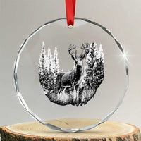 Deer Hunting Crystal Glass Ornament Deer Forest Nature Lover Stag Hunter - Wonder Print Shop