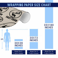 Deer Hunting Wrapping Paper Roll Deer Hunting Funny Hunter Fast Food Gift