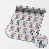 Democracy Is Dying But Hey Nice Fireworks Statue of Liberty Wrapping Paper Roll Funny 4th Of July Retro - Wonder Print Shop