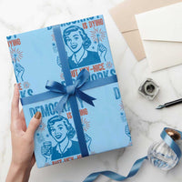 Democracy Is Dying But Hey Nice Fireworks Wrapping Paper Roll Funny Retro 4th of July Political Humor - Wonder Print Shop