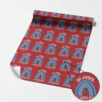 Denim Day Awareness Wrapping Paper Roll In April We Wear Jeans Rainbow