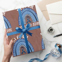 Denim Day Awareness Wrapping Paper Roll In April We Wear Jeans Rainbow