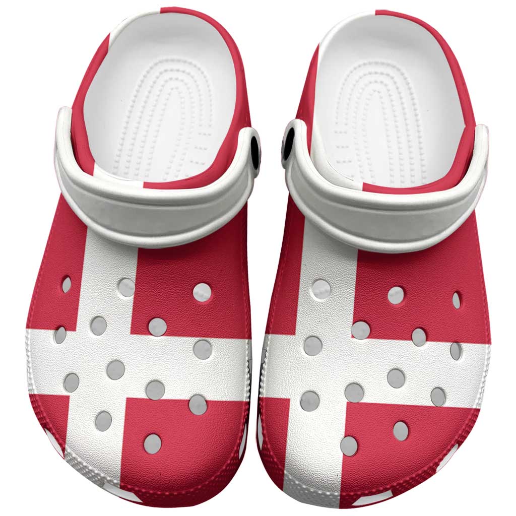 Denmark Clogs Shoes Flag Color Inspiration - Wonder Print Shop