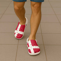 Denmark Clogs Shoes Flag Color Inspiration - Wonder Print Shop