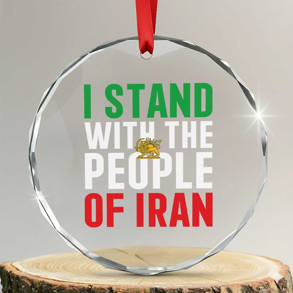 Denmark I Stand With Greenland Crystal Glass Ornament Danish Flag and Map Unity Support Protest
