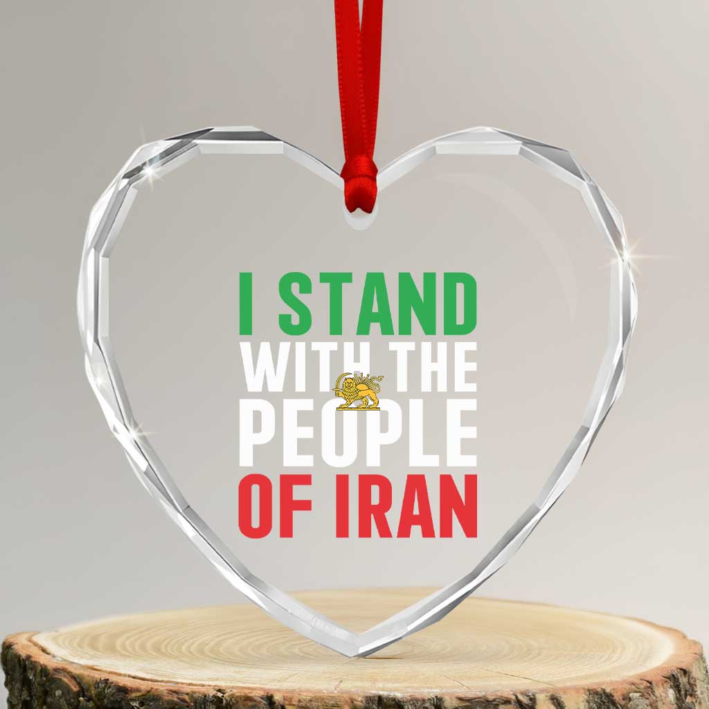 Denmark I Stand With Greenland Heart Crystal Glass Ornament Danish Flag and Map Unity Support Protest