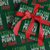 Denmark I Stand With Greenland Wrapping Paper Roll Danish Flag and Map Unity Support Protest