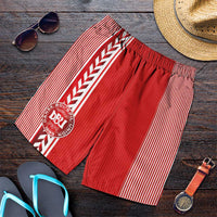 Denmark National Football Shorts for Men The Red and Whites Sporty Style - Wonder Print Shop