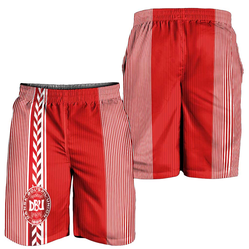 Denmark National Football Shorts for Men The Red and Whites Sporty Style - Wonder Print Shop