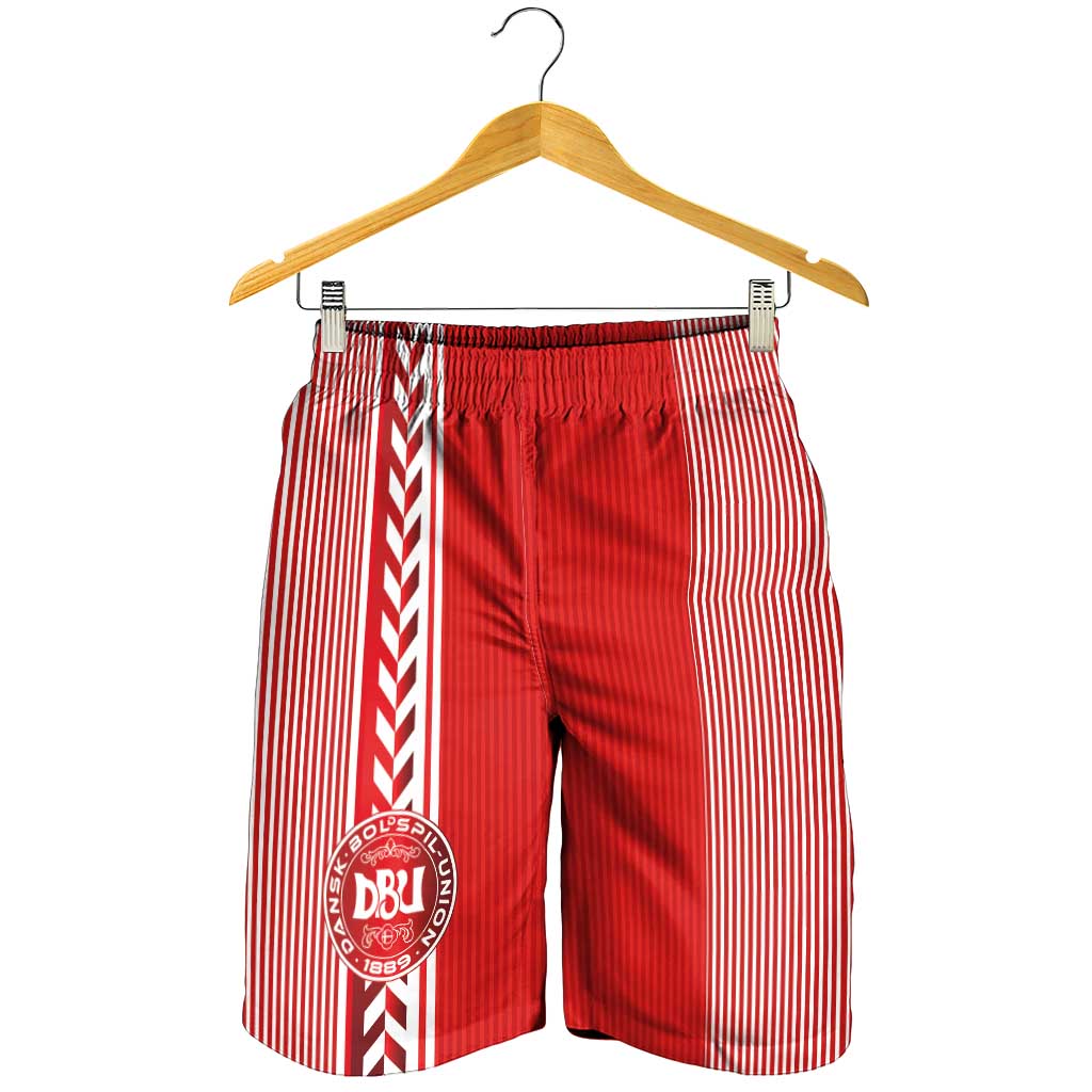 Denmark National Football Shorts for Men The Red and Whites Sporty Style - Wonder Print Shop