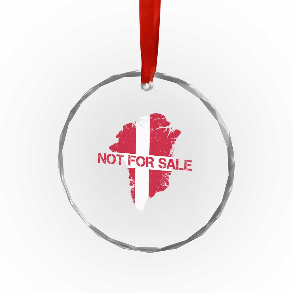 Denmark Stand With Greenland Not For Sale Crystal Glass Ornament Danish Flag Unity Support Protest