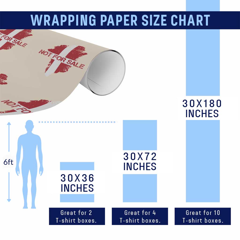 Denmark Stand With Greenland Not For Sale Wrapping Paper Roll Danish Flag Unity Support Protest