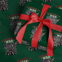 Department of War Est 2025 Wrapping Paper Roll Patriotic Combat Squad Tactical Soldiers Graphic - Wonder Print Shop