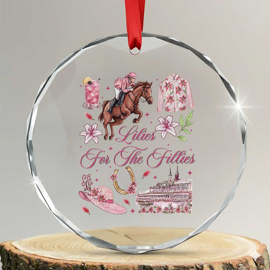 Derby Horse Racing Day Crystal Glass Ornament Lilies For The Fillies Stargazer Lily Flower