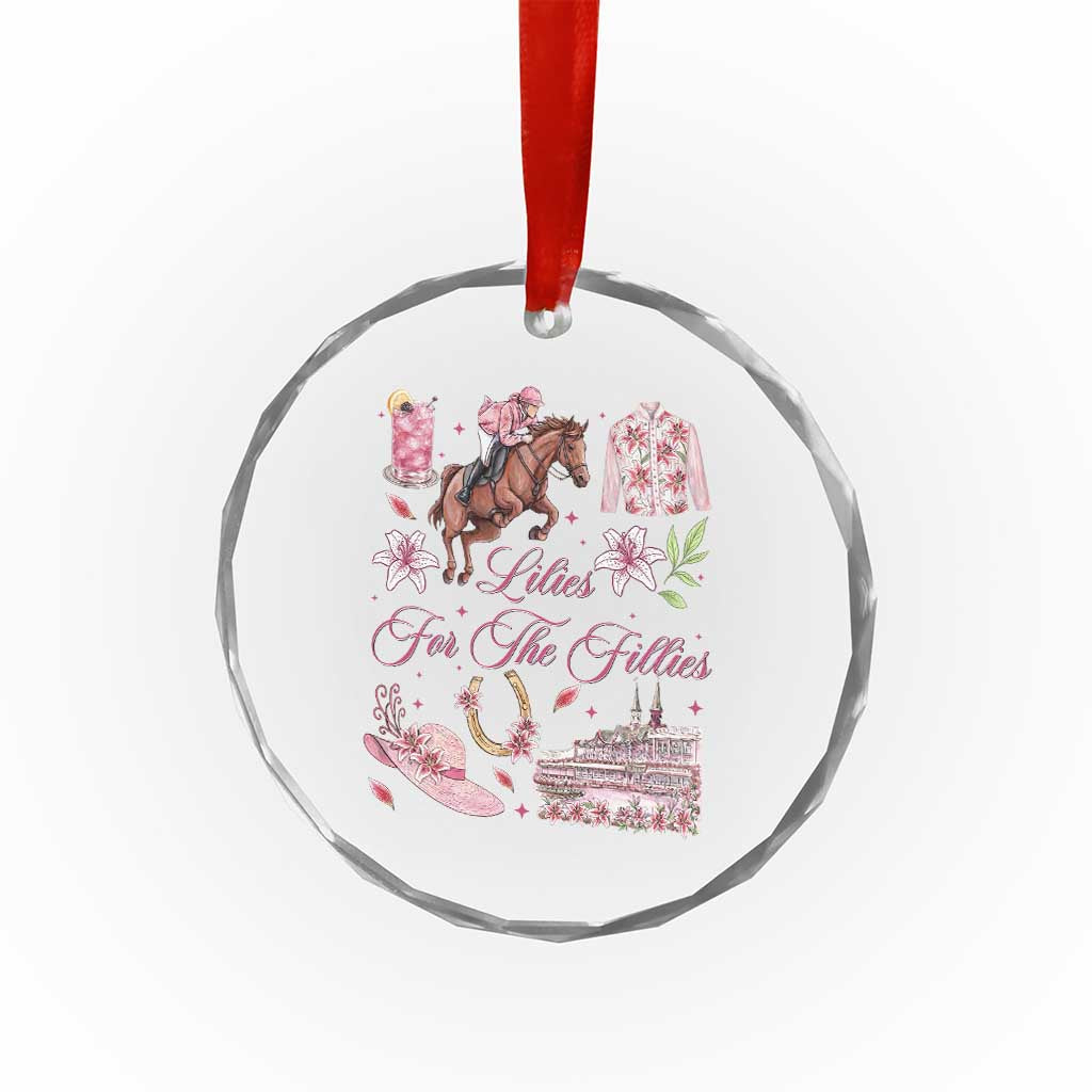 Derby Horse Racing Day Crystal Glass Ornament Lilies For The Fillies Stargazer Lily Flower