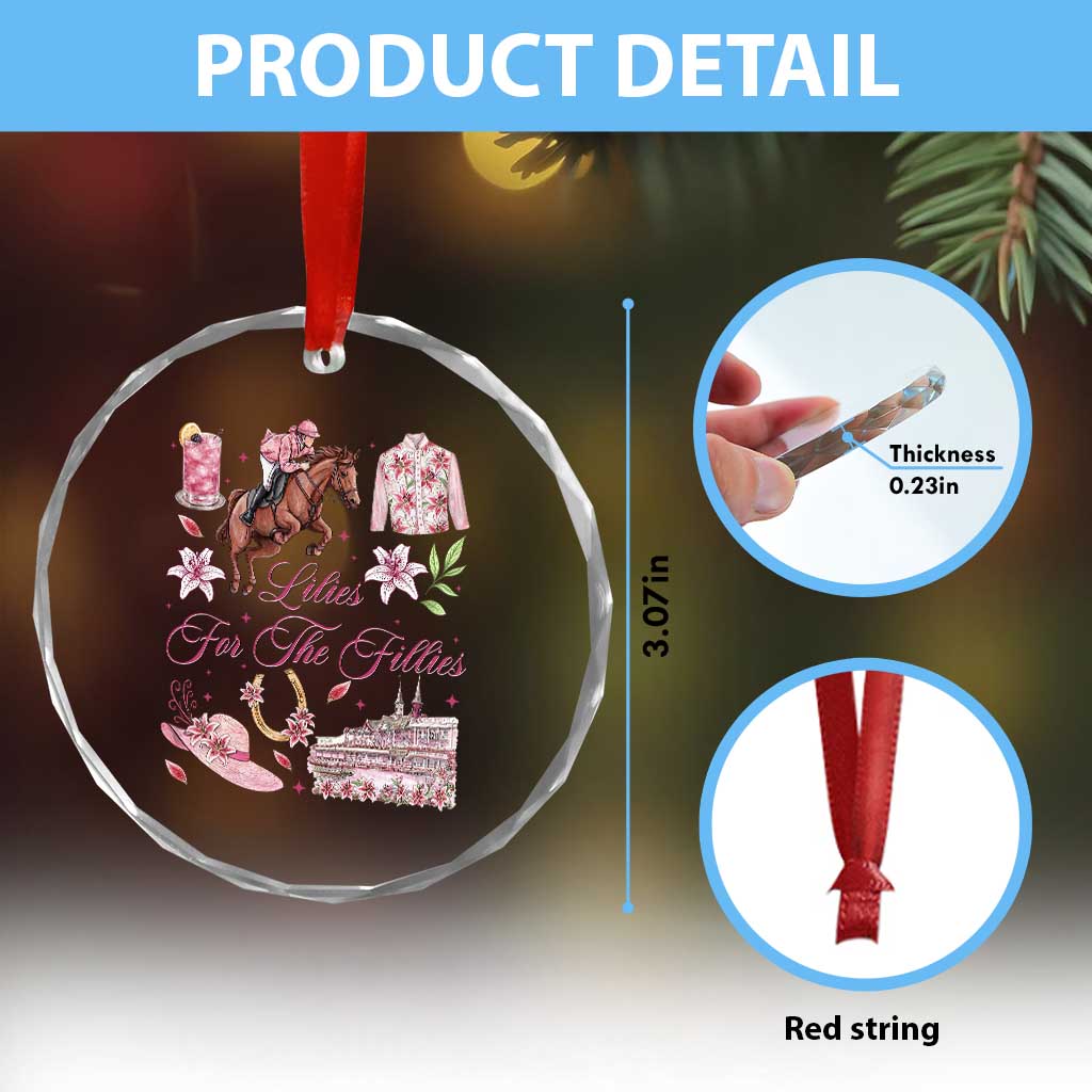 Derby Horse Racing Day Crystal Glass Ornament Lilies For The Fillies Stargazer Lily Flower