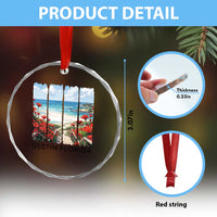 Destin Florida Crystal Glass Ornament Summer Travel Beach Vacation Gift