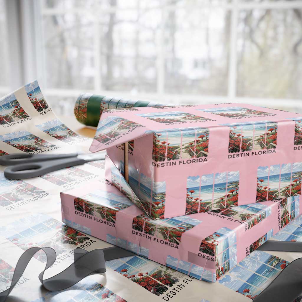 Destin Florida Wrapping Paper Roll Summer Travel Beach Vacation Gift