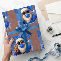 Detroit Football Christmas Wrapping Paper Roll Santa Retro Lions Fan - Wonder Print Shop