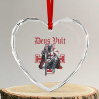 Deus Vult Knight Templar Heart Crystal Glass Ornament Crusader Cross - Wonder Print Shop