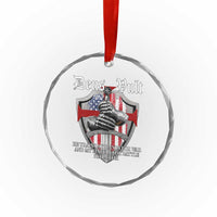 Deus Vult Knights Templar Crystal Glass Ornament He Trains My Hands For War And My Fingers For Battle