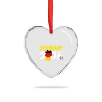 Deutschland Flag German Pride Heart Crystal Glass Ornament Germany Soccer Lover Football Fans