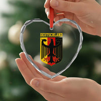 Deutschland German Pride Heart Crystal Glass Ornament Bundesadler Coat of Arms - Wonder Print Shop