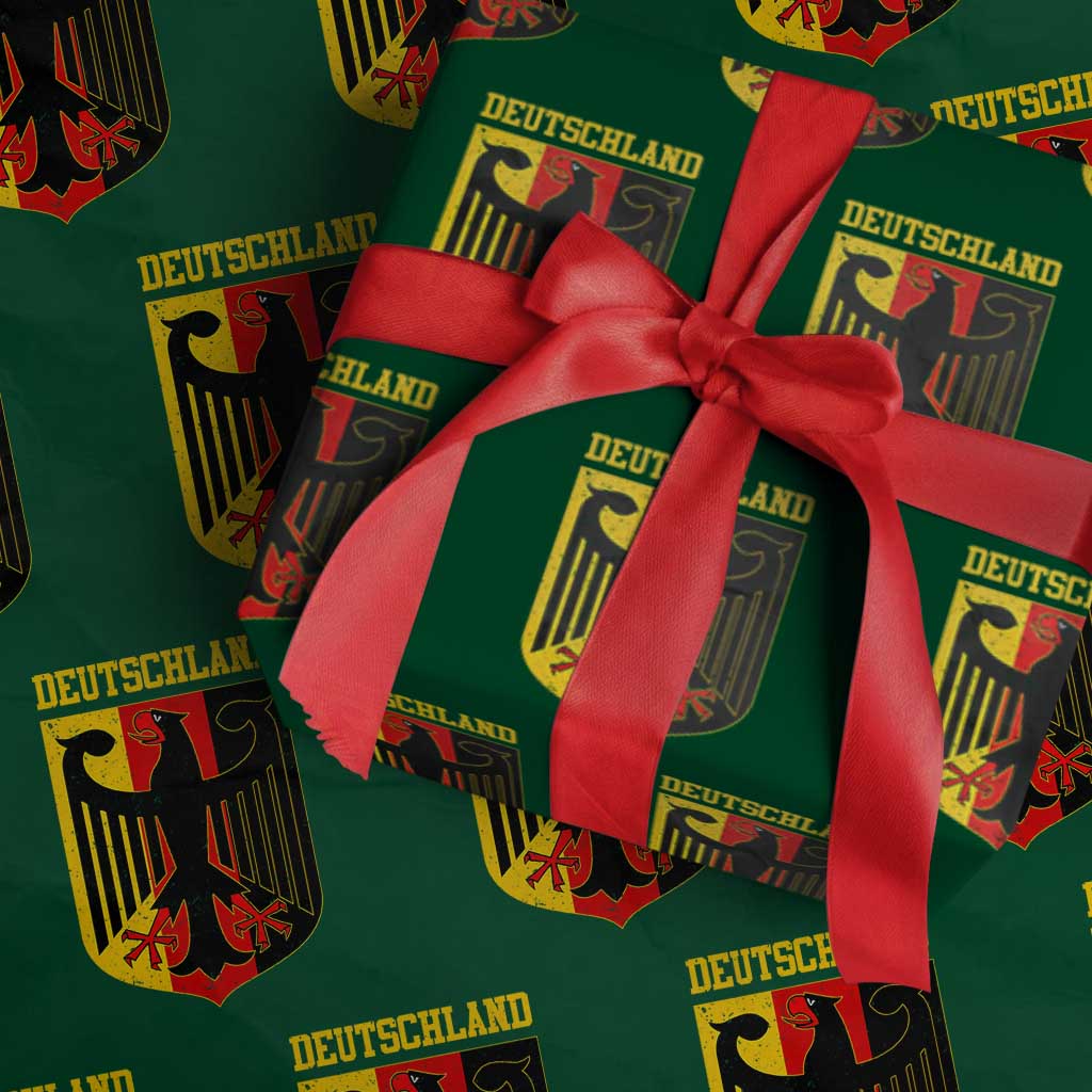 Deutschland German Pride Wrapping Paper Roll Bundesadler Coat of Arms - undefined