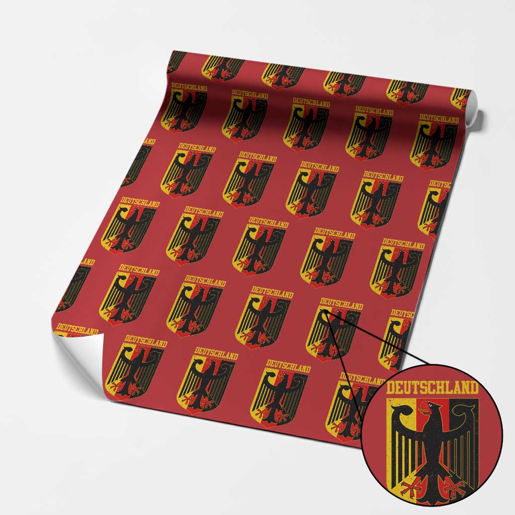 Deutschland German Pride Wrapping Paper Roll Bundesadler Coat of Arms - undefined