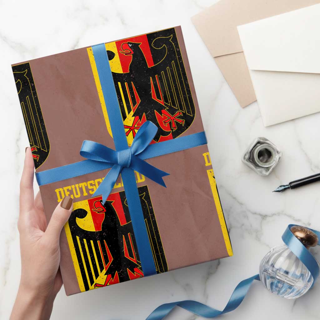 Deutschland German Pride Wrapping Paper Roll Bundesadler Coat of Arms - undefined