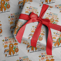 Developmental Disability Awareness Wrapping Paper Roll In March We Wear Orange - Wonder Print Shop