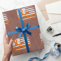 Developmental Disability Awareness Wrapping Paper Roll US American Flag We Wear Orange - Wonder Print Shop