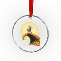 Dia De Los Muertos Crystal Glass Ornament Skeletons Dancing Mexican - Wonder Print Shop