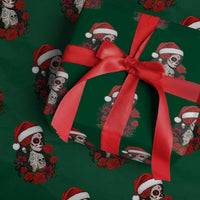 Dia De Los Muertos Mexican Christmas Wrapping Paper Roll Day of the Dead Sugar Skull Women - Wonder Print Shop