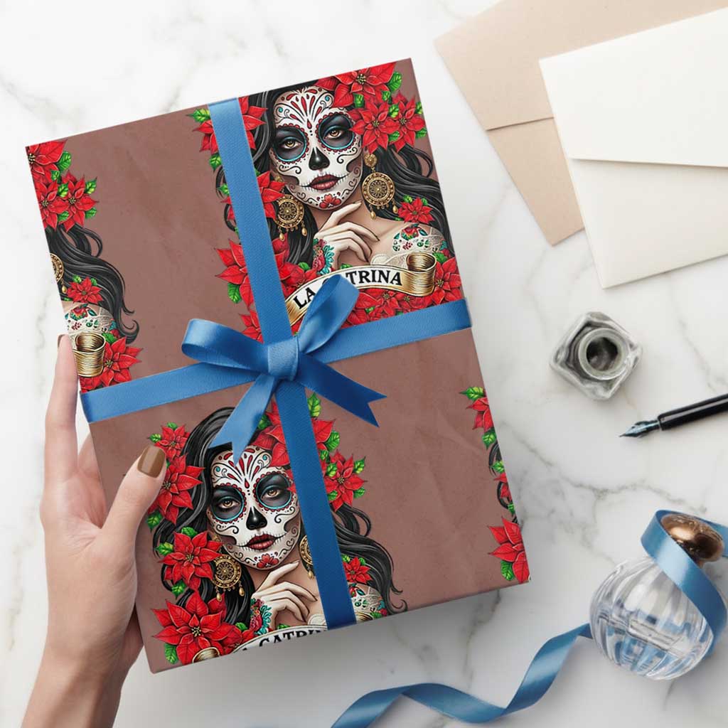 Dia De Los Muertos Mexican Wrapping Paper Roll Day of the Dead Sugar Skull Women - Wonder Print Shop