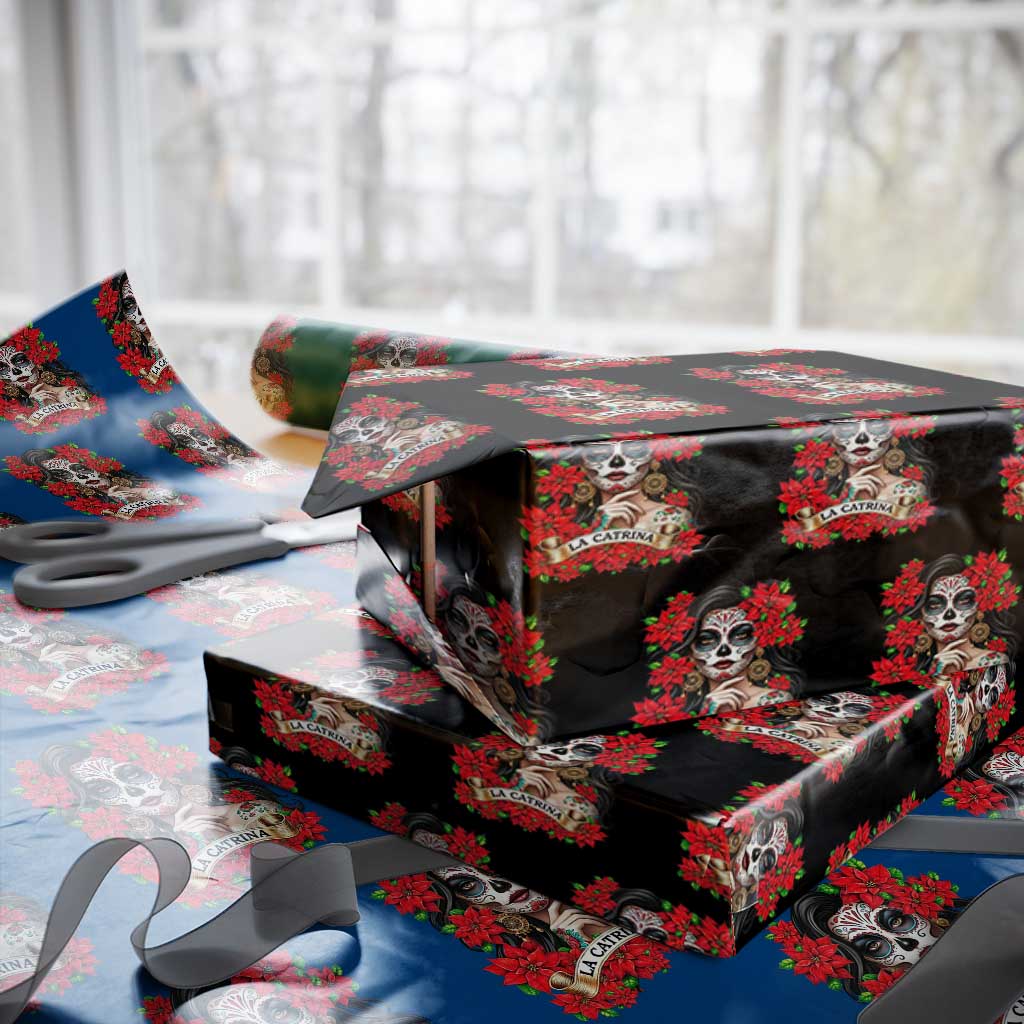 Dia De Los Muertos Mexican Wrapping Paper Roll Day of the Dead Sugar Skull Women - Wonder Print Shop