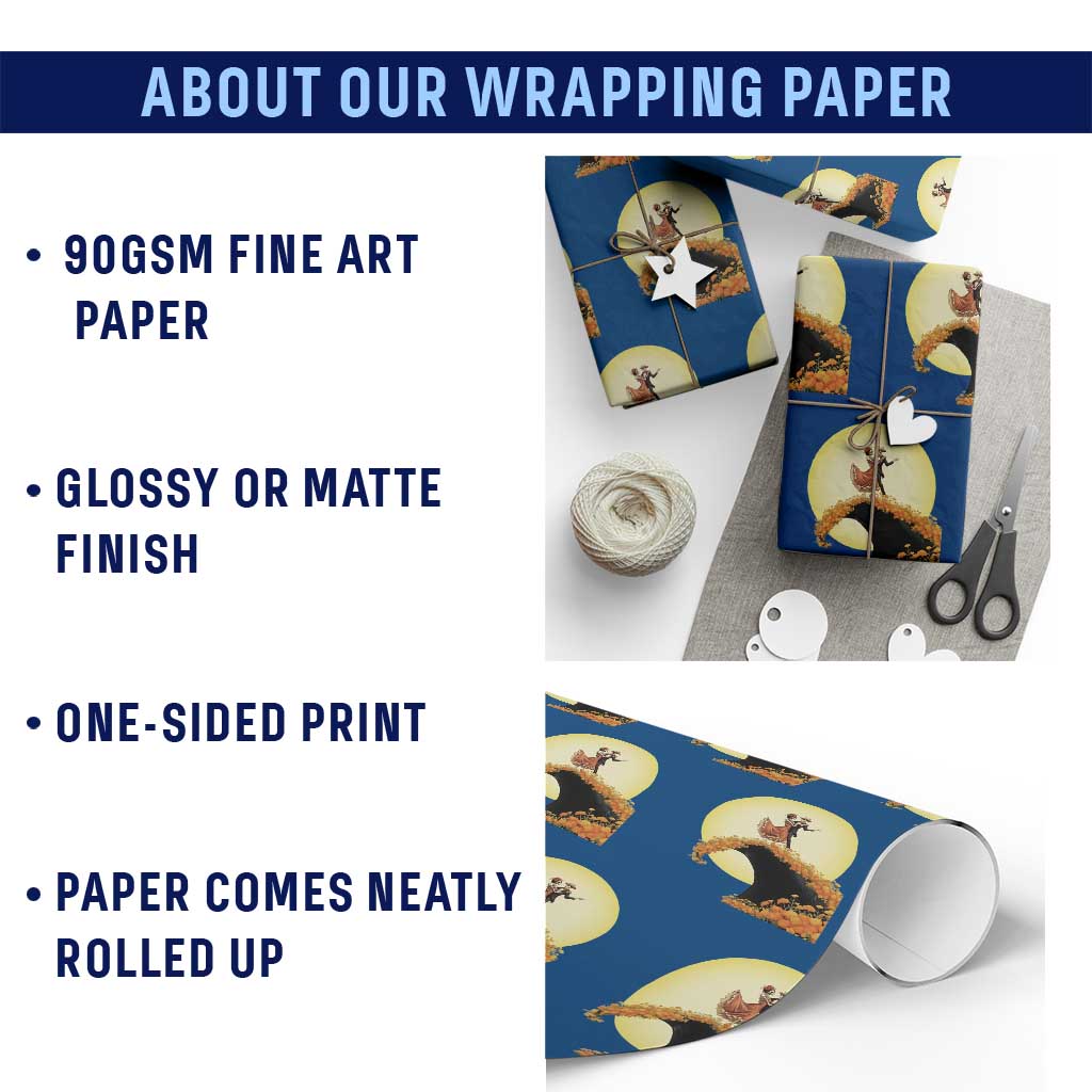 Dia De Los Muertos Wrapping Paper Roll Skeletons Dancing Mexican - Wonder Print Shop