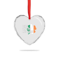 Dibs On The Redhead Heart Crystal Glass Ornament Funny Irish St Patricks Day Shamrock