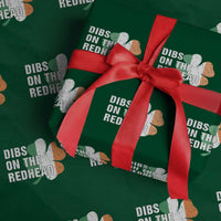 Dibs On The Redhead Wrapping Paper Roll Funny Irish St Patricks Day Shamrock