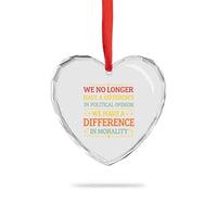 Difference In Morality Heart Crystal Glass Ornament Political Differences Protest Rally