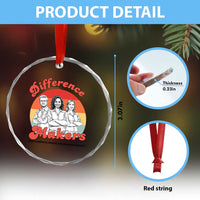 Difference Makers Teacher Appreciation Crystal Glass Ornament Empowering Minds & Advancing Equity Retro Educator - Wonder Print Shop
