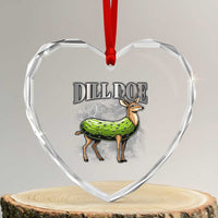 Dill Doe Heart Crystal Glass Ornament Funny Adult Humor Pickle Deer Bootleg Graphic 90s - Wonder Print Shop