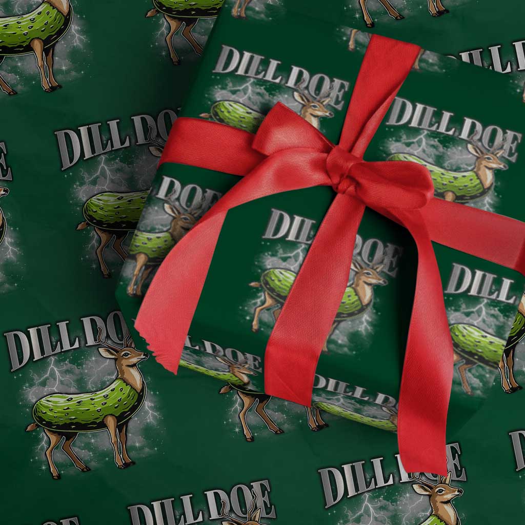 Dill Doe Wrapping Paper Roll Funny Adult Humor Pickle Deer Bootleg Graphic 90s - Wonder Print Shop