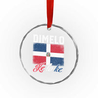 Dimelo Ke Lo Ke Dominican Republic Flag Crystal Glass Ornament - Wonder Print Shop