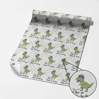 Dino Hates Ice Hockey Wrapping Paper Roll Funny Ice Sports Dinosaur Gift - Wonder Print Shop