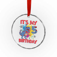 Dino Spider Its My 5th Birthday Crystal Glass Ornament Dinosaur Gift For Boys